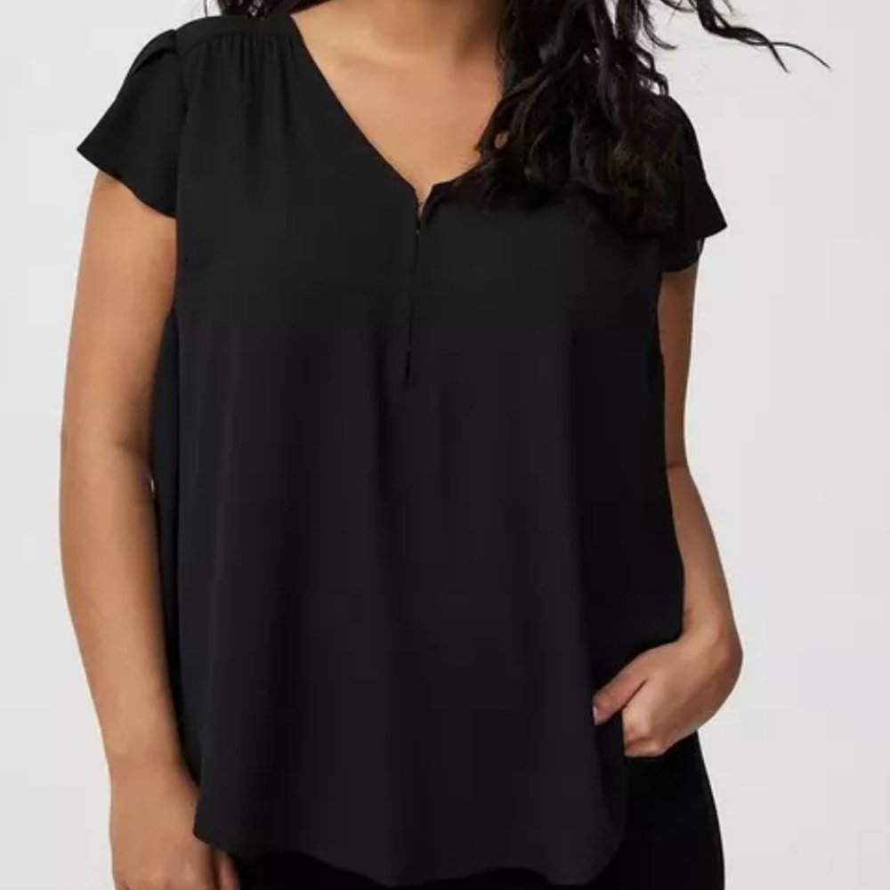 Torrid Harper Georgette Hook & Eye Blouse